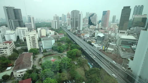 City Top View from window Stock Footage 139900843