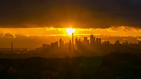 City of Toronto Skyline Sunset time lapse 4k  Stock Footage 56331395