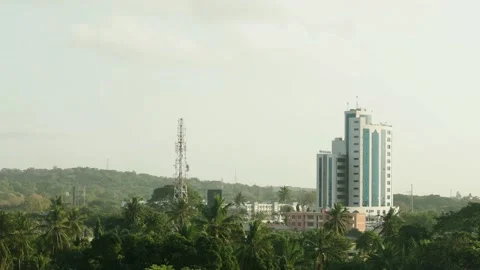 City Tower and moving clouds Stock Footage 162781292