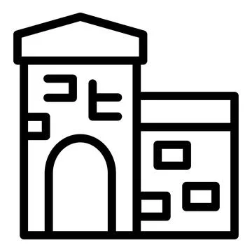 City tower icon outline vector. Poland map Stock Illustration