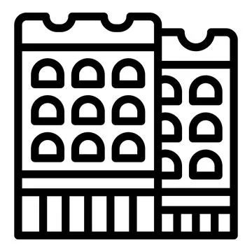 City tower icon outline vector. Poland map Stock Illustration