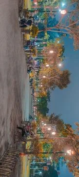 A city town square, East Java, Indonesia Foto stock