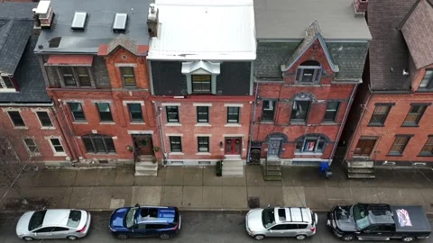 City townhome winter Stock Footage 255316974