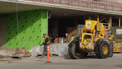 City traffic in construction area. 库存影片 147994519