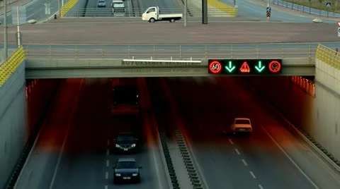 City traffic Video stock 10857020