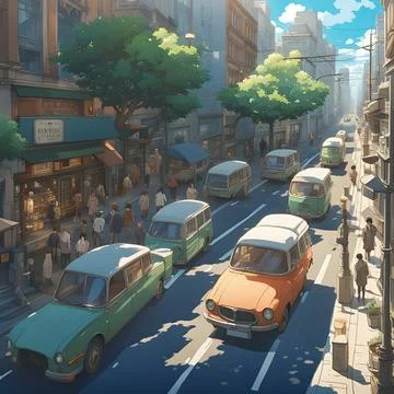 City Traffic Stock Illustration