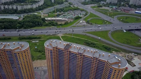 City traffic intersection Stock Footage 77106116