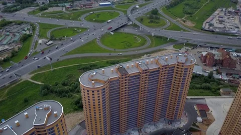 City traffic intersection Stock Footage 77106164