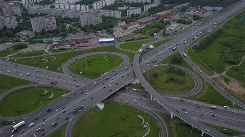 City traffic intersection Stock Footage 77106243