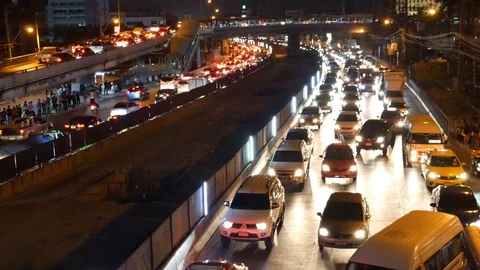 City Traffic Jam Stock-Footage 106192996