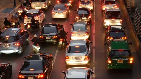 City Traffic Jam Stock-Footage 108172347