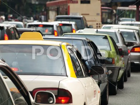 City traffic jam Stock Photos