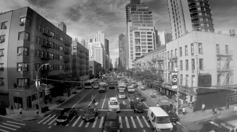 City traffic jam at rush hour in new york. cars commuting scene Video stock 67291376