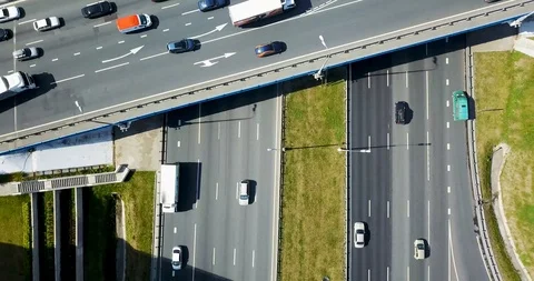 City traffic in the megapolis Stock Footage 98147685