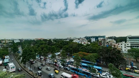 City Traffic Moving  Time Lapse - Bangalore India Vidéo 90373341
