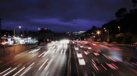 City traffic at Night Stock Footage 8825665