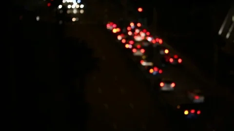 City traffic at night Video stock 79308979