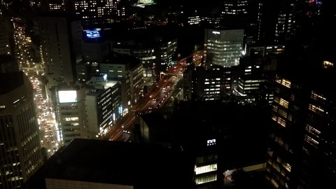 City Traffic at Night Stock Footage 81757147