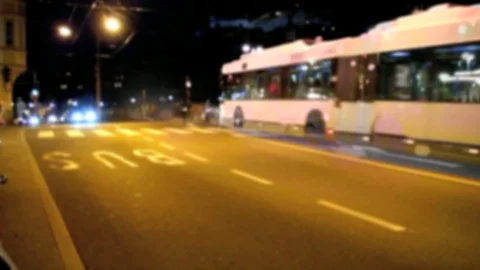 City traffic night 動画素材 85686642