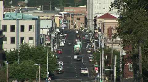 City traffic overview Stock Footage