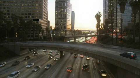 City Traffic Pollution Stock Footage 623193