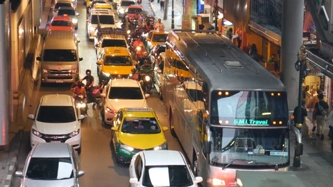 City traffic in rush hour Stock Footage 119020356