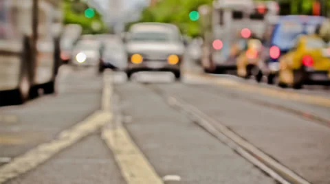 City Traffic Time Lapse Effect Stock Footage 31954697