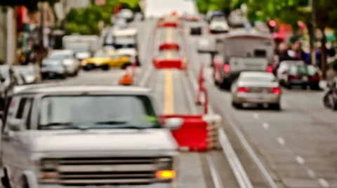 City Traffic Time Lapse Effect Stock Footage 31954775