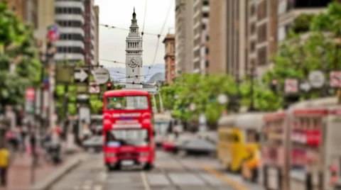 City Traffic Time Lapse Effect Stock Footage 31955424