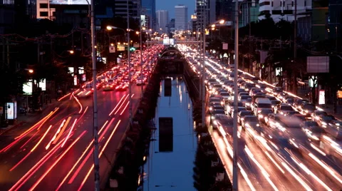 City traffic- time lapse Stock Footage 60636444