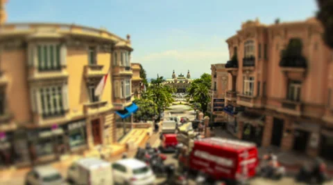 City Traffic Time Lapse Monaco Zoom Stock Footage 31965645