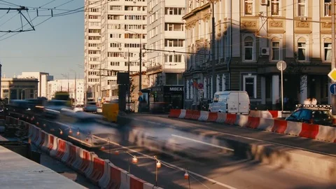 City Traffic Timelapse Video stock 79388835