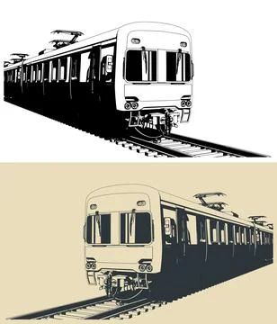 City train illustrations Illustrazione stock