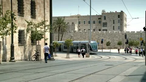 City Train of Jerusalem 1 Stock Footage 19593579