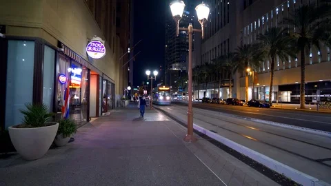City Train at Night Stock Footage 89590378