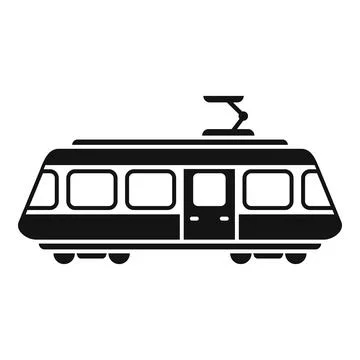City train tram icon simple vector. Electric movement Stock Illustration