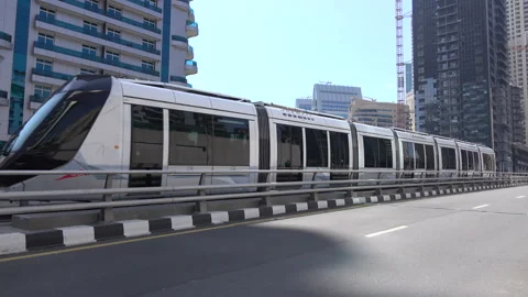 City tram train Stock Footage 86827240
