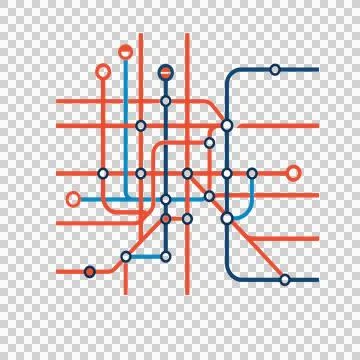 City Transit Map Network Lines Vector Illustration Ilustración de archivo