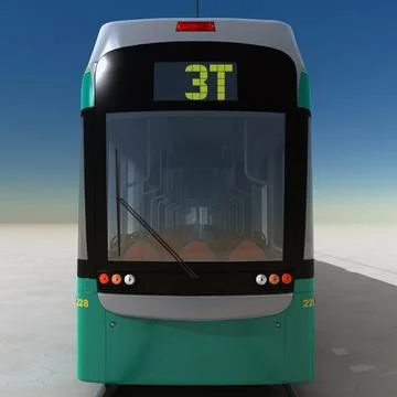 City Transport Tram Variotram V1 3D Model