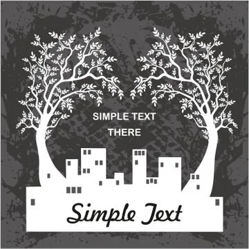 City Tree frame Stock Illustration