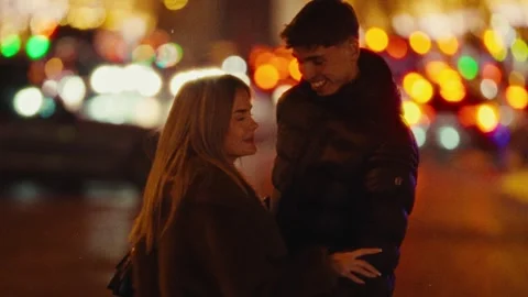 City Trip, Handheld, Blurry, Paris, Romantic, Love, Night, Bokeh, Cinematic, Stock Footage 330093053