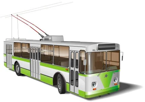 City trolleybus Stock Illustration