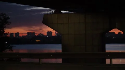 City under bridge Video stock 162755919