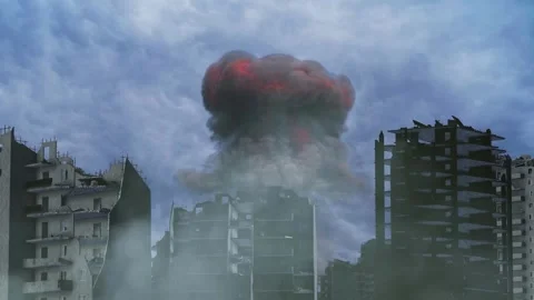 City Under Siege with explosion Vidéo 303414140