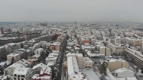 City under snow Vídeo Stock 101234640
