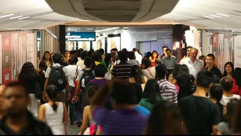 City Underground Crowd Stock Footage 10791769