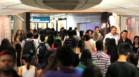 City Underground Crowd slow motion Stock Footage 10794527