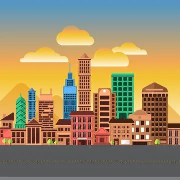 City Vector Stock Illustration