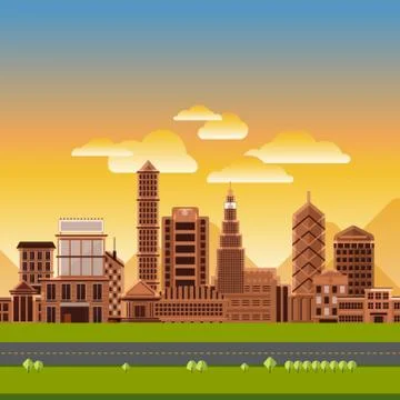 City Vector Stock Illustration
