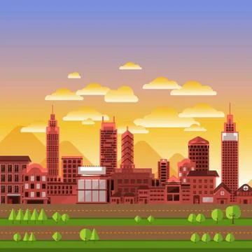 City Vector Stock Illustration